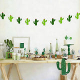Qfdian  3Pcs Green Cactus Party Paper Banners Decoration Hanging  Fiesta Mexican Tropical Birthday Baby Shower Luau Hawaiian Party Decor