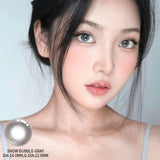 Qfdian  1 Pair/2pcs Color Contact Lenses for Bubble Series Eyes Fashion Natural Pupils Beauty Lens Eyes Myopia Lens Brown Lens