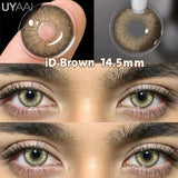 Qfdian  Color Contact Lenses NEW iD Series Beauty Green Lens Makeup Colorcon Fashion Black Eyes Lens Natural Brown Lenses For Eyes