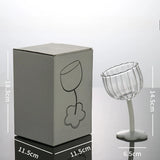 Qfdian  Vintage Glass Cups Home Christmas Party Drinkware Cute Flower with Tilted Head Goblet Romantic Champagne Glass Kitchenware Gifts