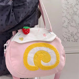 Qfdian  Japanese Patchwork Kawaii Cute Women's Handbags Casual Ins All Match Chic Crossbody Bag Sweet Y2k Aesthetic Trendy Shoulder Bags