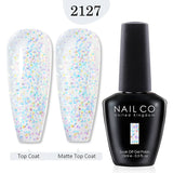 Qfdian  15ml UV Gel Nail Polish Semi Permanent Gel Varnish Enamel Brown Nail Gel Design Red Nails Art Nude Color Glitter Manicure