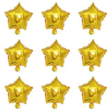 Qfdian  18inch Gold Star Foil Balloons Black Red Silver Five Star Balloon Set Birthday Party Decor Baby Shower Gender Reveal Decoration