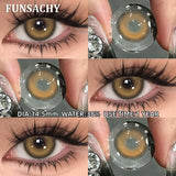 Qfdian  2pcs Black Series Color Contact Lenses Natural Gray Eye Lens Beautiful Pupils Yearly Fashion Brown Softlens Cosmetics