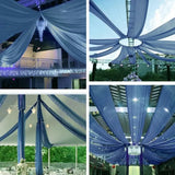 Qfdian Wedding Drapes Ceiling Decoration Chiffon Sheer Curtain for Weddings Reception Birthday Party Arch Drapery Tent Bedroom Backdrop