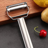 Qfdian 1pcs Stainless Steel Multi-function Peeler Slicer Vegetable Fruit Potato Cucumber Grater Portable Sharp Kitchen Accessories Tool