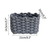Qfdian  Woven Basket Cotton Rope Storage  Sundries Clothing Cosmetic Organizer Book Toy Desktop Storages Nordic Style Home Decor