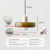 Qfdian  Nordic Pendant Light Glass Home Decorative Lamp For Living Room Restaurant Bedroom Study Indoor Hanging Illumination Luminaires