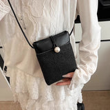 Qfdian  Women Vintage Crochet Mini Cellphone Bag Trendy Casual Travel Shoulder Crossbody Bags New Streetwear Fashion Purses and Handbags