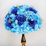 Qfdian  30CM Artificial Flower Table Centerpiece Wreath Party Wedding Backdrop Decor Road Lead Floral Ball Rose Hydrangea Gypsophila