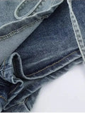 Qfdian  Summer Female Casual Streetwear Asymmetrical Slim Club Mini Skirt Korean Sexy Vintage Lace Up Y2K High Waist A-Line Denim Skirts