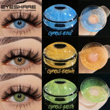 Qfdian 1 Pair New Natural Colored Contact Lenses for Eyes Fashion Blue Eye Lenses Brown Lenses Yearly Lenses Green Eye Lenses