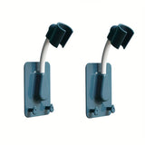 Qfdian 360° Shower Head Holder Adjustable Self-Adhesive Showerhead Bracket Wall Mount SPA Stand With 2 Hooks For Bathroom