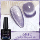 Qfdian  Transparent Cat Eye Gel polish Crystal Magnetic Gel Nail Polish Nail Semi Permanent Varnish UV Gel Nails Art Soak