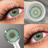 Qfdian  1pair METATRON Color Contact Lenses for Eyes Brown Eye Contacts Gray Pupils Yearly Use Women Cosmetics Color Eye Lens