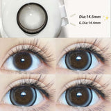 Qfdian  2pcs Big Black Contact Lenses for Eyes Fast Shipping Beauty Pupils Pearl Series Color Eye Lens Comestic Blue Green Lens