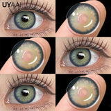 Qfdian  1 Pair Color Contact Lenses Makeup Blue Pupils Natural Brown Lenses High Quality Green Color Eye Lens Cosmetic Colorcon