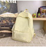 Qfdian  Women Y2k Aesthetic Simple Star Backpack All Match Students Fashion Casual Schoolbags Japanese High-capacity Backpacks Trendy