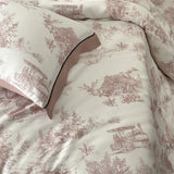 Qfdian Luxury Organic Bamboo Soft Silky Printing Bedding Set Single Double Queen King Size Duvet Cover Flat/Fitted Bed Sheet Pillowcase
