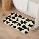Qfdian Checkerboard bathroom absorbent mats toilet non-slip floor mats absorbent quick-drying bath mat bedroom carpet floor mats