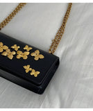 Qfdian Luxury Design Fashion Butterfly Chain Shoulder Bags Y2k Aesthetic Office Lady Chic Underarm Bag Women Elegant Purse and Handbags