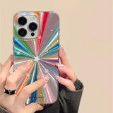 Qfdian Colorful Rainbow Stars Glitter Phone Case For iPhone 15 16 Pro Max 14 13 11 12 15 Plus IMD Silicone Shockproof Back Cover Shell