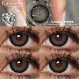 Qfdian  1pair Bloom Black Contact Lenses for Eyes Natural Cosmetic Brown Gray Pupil Eye Lens Color Lens Fashion Beauty Yearly