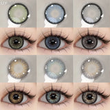 Qfdian 1 Pair Natural Color Contact Lenses for Eyes Brown Lenses Blue Eye Contacts Green Fashion Lenses Gray Colored Lenses