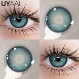 Qfdian NEW Blue Eye Color Lens 1 Pair Green Colored Pupils for Eyes Natural y2k Fashion Lenses Korean Style Colorcon Eye Contacts