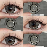 Qfdian  2PCS Gilding Prescription Contact Lenses Cosmetics Eye Color Lenses Fashion Pupils Myopia Colored Contact Lenses Violet