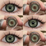 Qfdian  Contact Lenses Cosmetic Green Contact Lenses Makeup Colored Pupils Cosplay Lenses Cosmetics Beauty Woman Colored Lenses