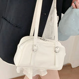 Qfdian Y2k Aesthetic Office Lady Women's Handbags Fashion Simple Chic Casual Shoulder Bags Luxury Design All Match Underarm Bag Trendy