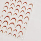 Qfdian 1pcs White 5D Pearl Lace Wave Lines Nail Art Stickers Elegant Exquisite Nail Decoration Decals DIY Self Adhesive Transfer Slider