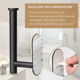 Qfdian Stainless Steel Toilet Paper Dispenser Punchless Wall Mounted Roll Holder Towel Rack Household Restroom Bathroom Organizer