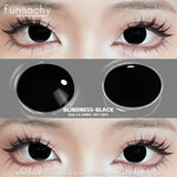 Qfdian  Cosplay Blind Black Lenses Anime White Eye Color Lens Halloween Vampire Lenses Cosmetic Colorful Multicontacts Red Lens