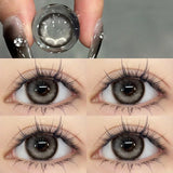 Qfdian 2Pcs Natural Color Contact Lenses for Eye with Myopia Power High Quality Eyes Contacts Lens Beautiful Pupil