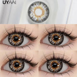 Qfdian  Color Contact Beauty Green Contact Lenses for Eyes Natural Lenses Blue Contacts for Women Eyes Makeup Gray/Brown Fashion