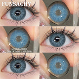 Qfdian  1Pair New Brown Contact Lenses Beauty Fashion Pupils Eye Color Lenses Colored Contact Eye Lenses Yearly Cosmetic Pupils