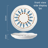 Qfdian  Japanese Hand-painted Flower Tableware, Ceramic Dessert Dishes, Dessert Pastry, Heart, amphora Plate, Lace Bowl, Retro, Creative