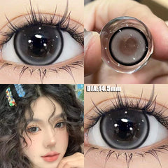 Qfdian 2Pcs Brown Colored Contact Lenses with Prescription Myopia Degree0.00-8.00 Nature Lens Eye For 2024 Year New Hot Sale