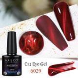 Qfdian  Transparent Cat Eye Gel polish Crystal Magnetic Gel Nail Polish Nail Semi Permanent Varnish UV Gel Nails Art Soak