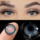 Qfdian Hot Sales Colored Pupils for Eyes Green Eye Lenses 1 Pair Blue Colored Contacts Brown Natural Fashion Lenses Beauty Lense