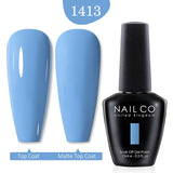Qfdian  15ml UV Gel Nail Polish Semi Permanent Gel Varnish Enamel Brown Nail Gel Design Red Nails Art Nude Color Glitter Manicure