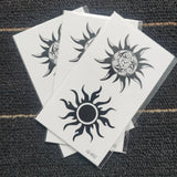 Qfdian  1/3PCS Waterproof Temporary Tattoo Sticker Sun totem fake tatto flash tatoo tatouage temporaire for women men girl