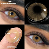 Qfdian Color Contacts for Eyes 1Pair Blue Eye Contacts Gray Pupils Brown Lenses Green Eye Contact Lenses Beauty Makeup Yearly