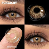 Qfdian  1Pair Big Eyes Gray Lenses Korean Natural Lenses Color Contact Lens Eyes Brown Blue Beautiful Pupil Lentes Cosmetics