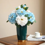 Qfdian Large Silk Peony Artificial Flowers High Quality Simulation Peony European Style Fake Flowers Bouquet For Wedding Home Decor 1PC