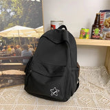 Qfdian  Women Y2k Aesthetic Simple Star Backpack All Match Students Fashion Casual Schoolbags Japanese High-capacity Backpacks Trendy