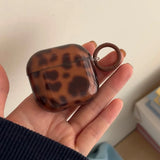 Qfdian  New Transparent Leopard Print Cover Case For Airpods 4 Cartoon Lovely Little Bear Pendant For AirPods 1 2 3nd Pro 2 Shell