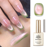 Qfdian 10ml/15ml Guava Green Cat Magnetic Gel Shine  Glitter Semi Permanent Soak Off UV Varnish Nail Supplies